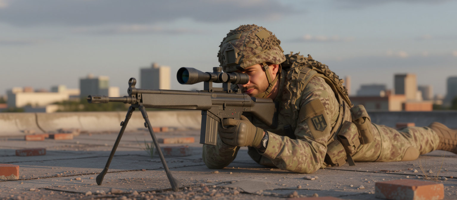 Classic Army SG1 AEG PRO Airsoft Rifle with Z1 Bipod Black