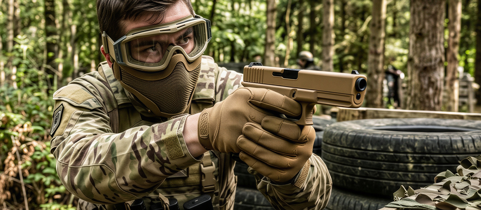 VG1 Sportline Gas Blowback Airsoft Pistol Tan Full/Semi Auto