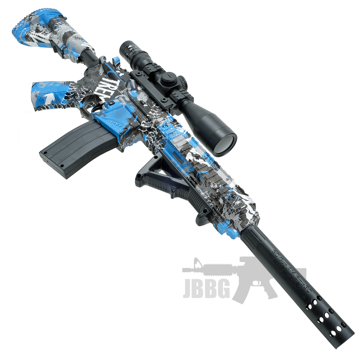 Gel Blaster HK416 Full Auto Rechargeable AEG Gun Set Camo Blue gg jpg