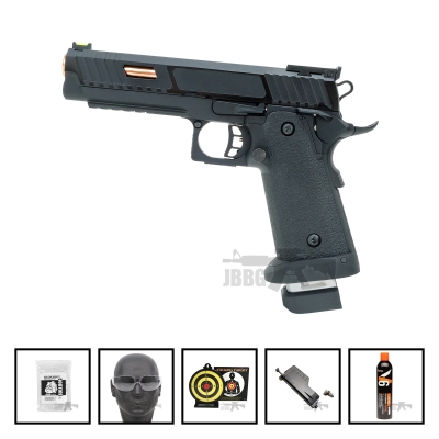 Baba Yaga Beta Combat Master Hi-Capa Gas Blowback Airsoft Pistol Bundle Offer Set