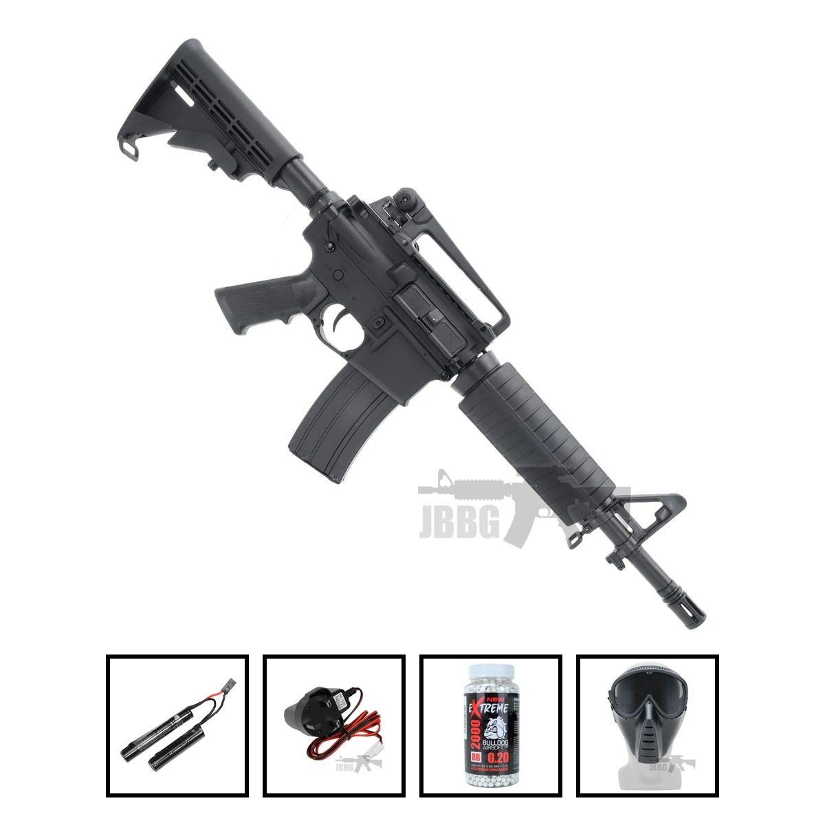 Bulldog M4 CQB AEG Airsoft Gun Bundle Offer Set