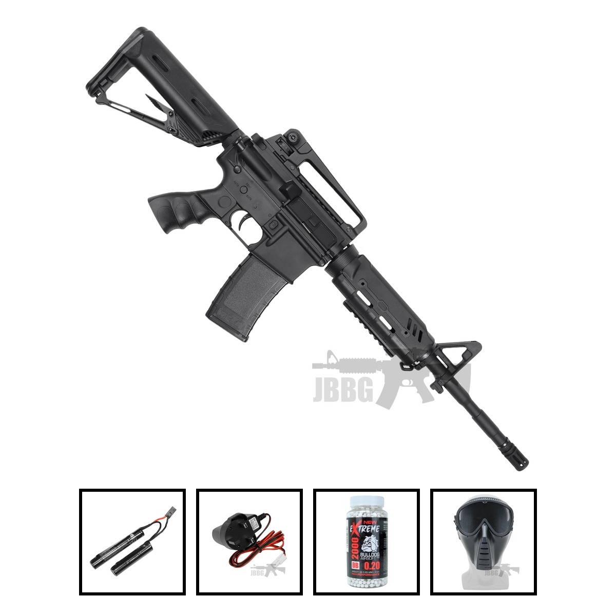 Bulldog SR4 ST Alpha Airsoft Gun Black Bundle Offer Set