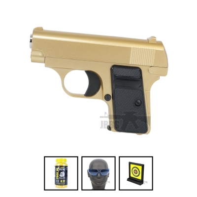 G1 Spring Airsoft BB Pistol Full Metal Gold Bundle Offer Set