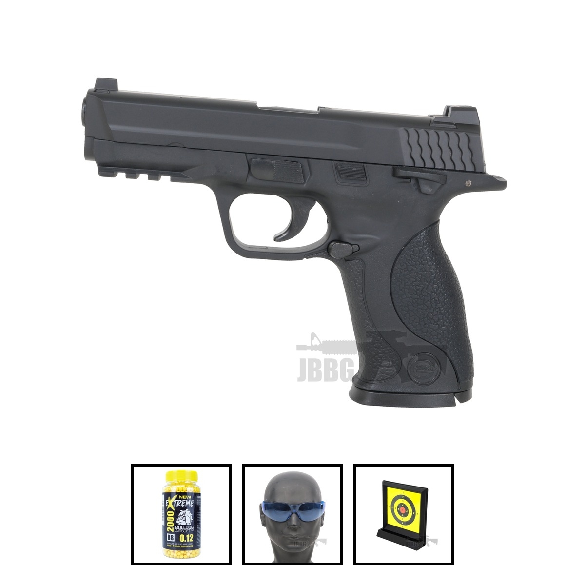 G51 Spring Airsoft BB Pistol Black Bundle Offer Set