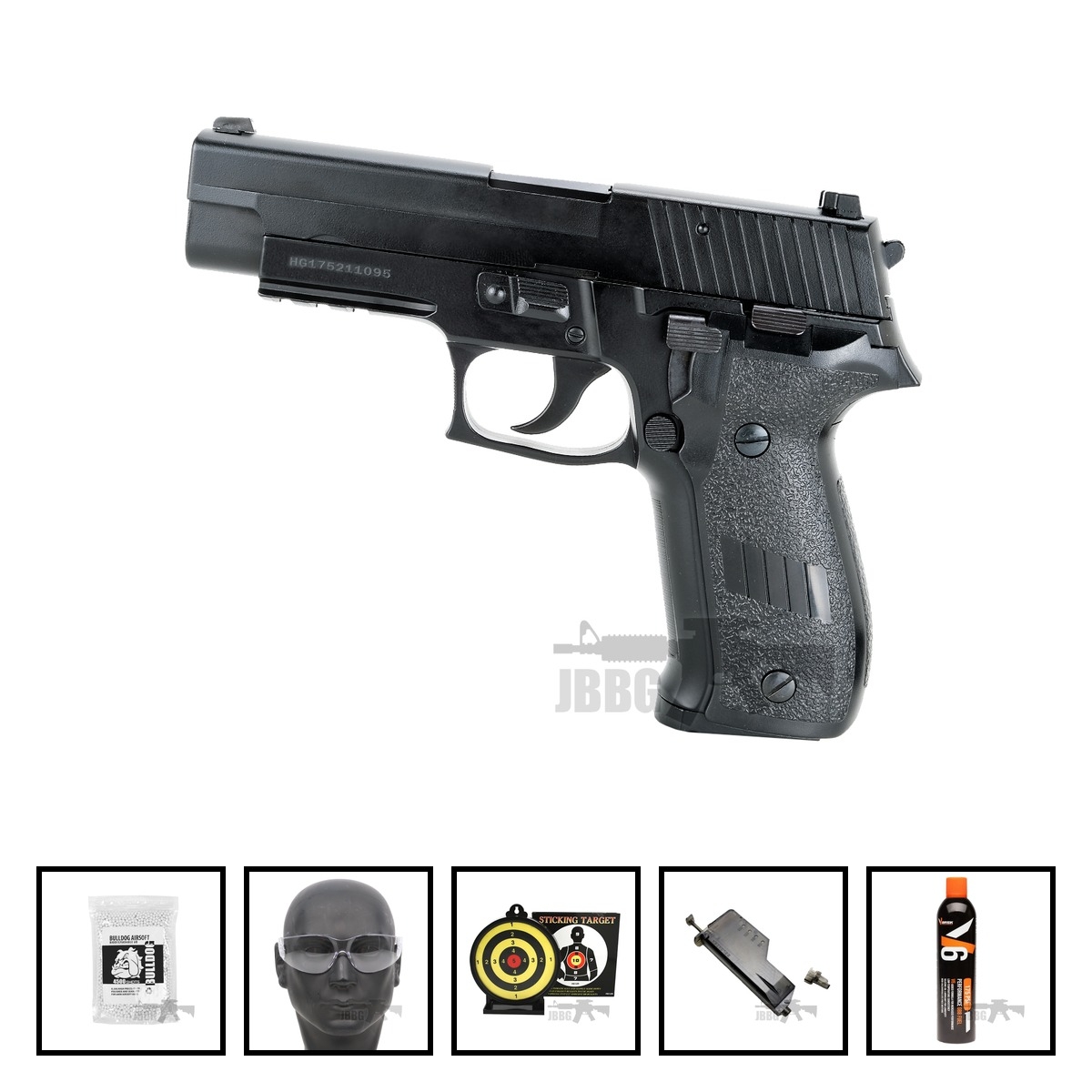 HG175 P226 Gas Airsoft Pistol Bundle Offer Set