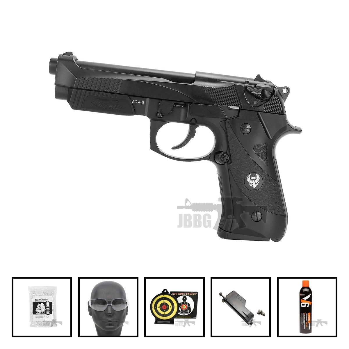 HG192 GAS Blowback Airsoft Pistol Bundle Offer Set