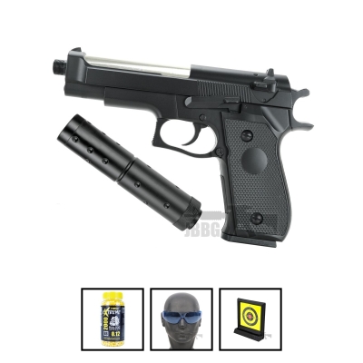 M22 Airsoft Pistol with Silencer Bundle Offer Set