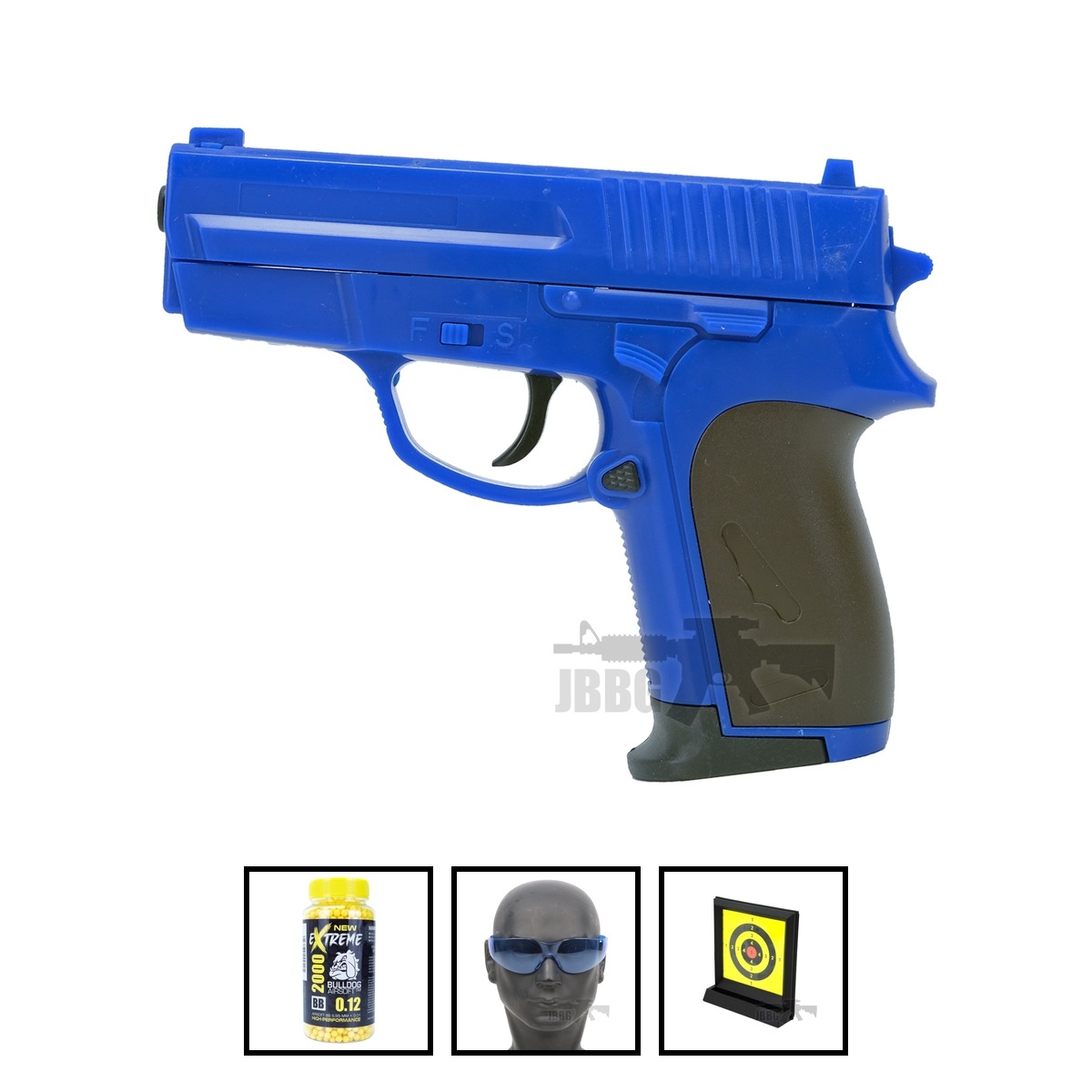 P618 Spring Airsoft BB Pistol Blue Bundle Offer Set