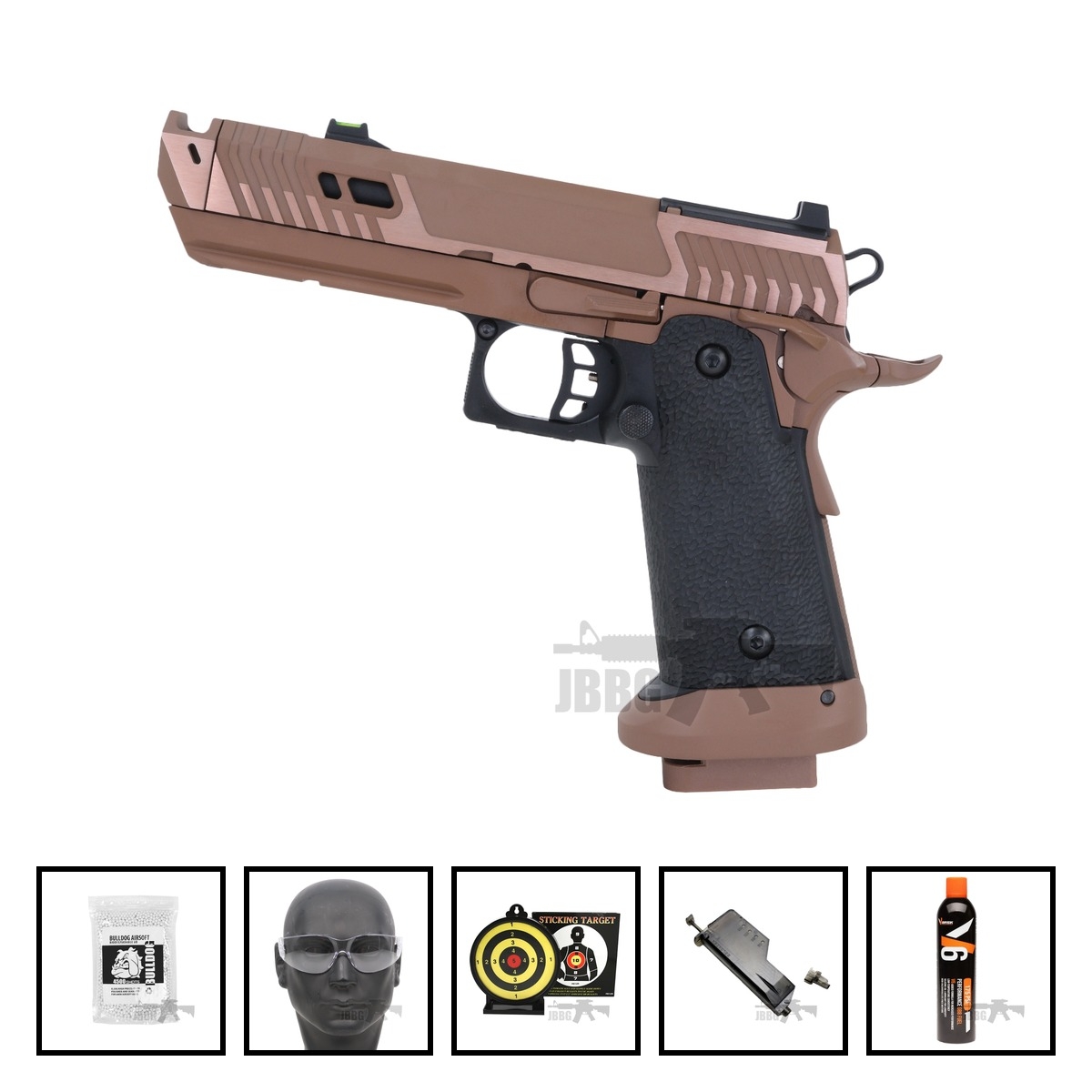 SRC Sahara Viper Dual Power Blowback MOS Airsoft Pistol with Gas Mag IE Bundle Offer Set