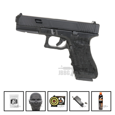 VG1B Sportline Gas Blowback Airsoft Pistol Black with RTF Bundle Offer Set